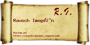 Rausch Imogén névjegykártya